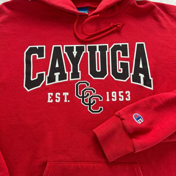 Champion Eco Cayuga Community College Hooded Sweatshirt size Medium - Picture 5 of 7